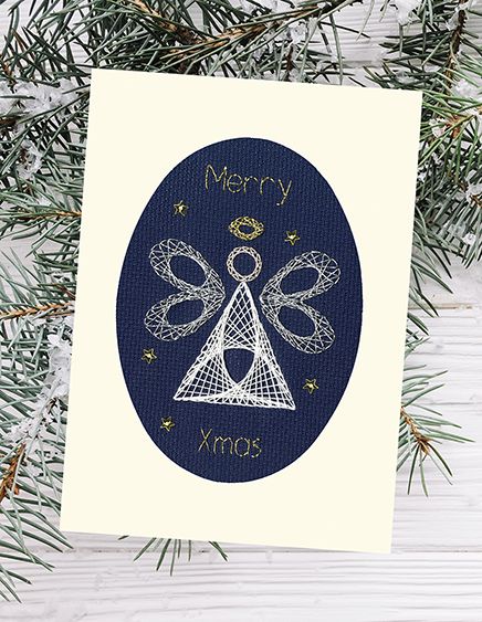 Christmas Angel Cross Stitch Card