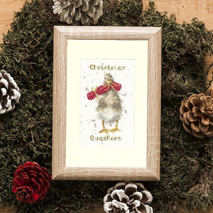 Christmas Quackers Christmas Cross Stitch Card