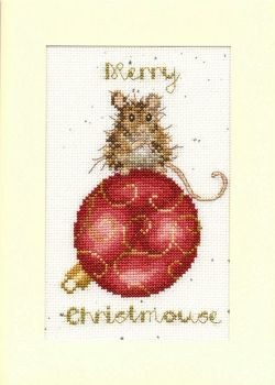 Merry Christmouse Christmas Cross Stitch Card