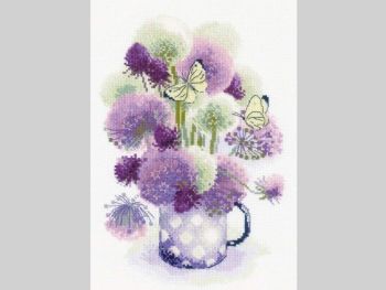 Purple Allium Cross Stitch