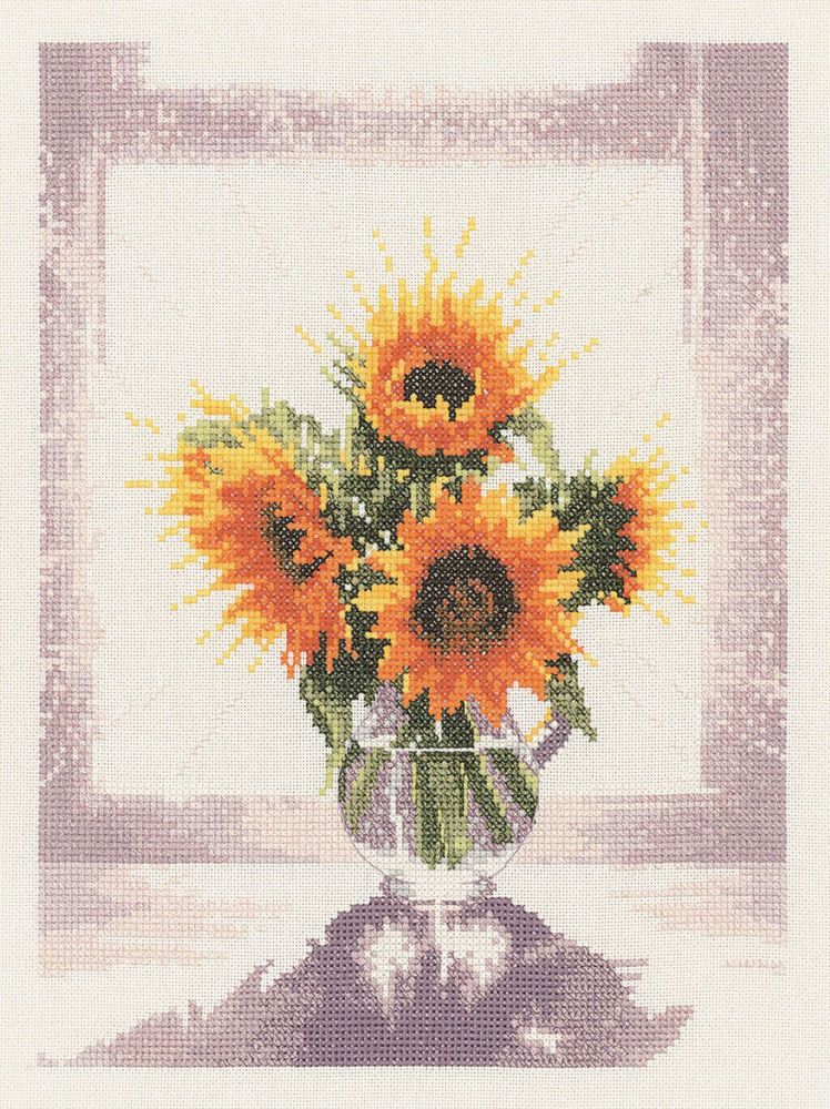 Glass Vase Flowers - John Clayton Cross Stitch