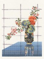 Oriental Vase Flowers - John Clayton Cross Stitch