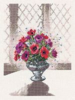 Silver Vase Flowers - John Clayton Cross Stitch