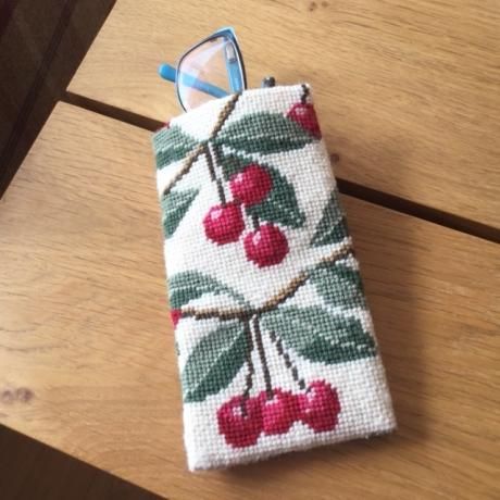 Cherries on Cream Glasses/Spectacle Case Tapestry Kit