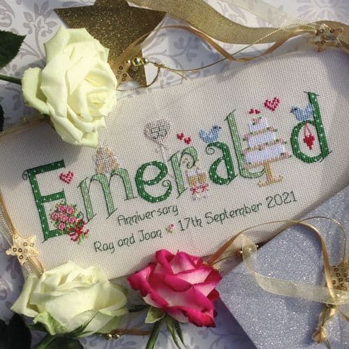 <!-- 027 -->Emerald Anniversary 55 Years - Nia Cross Stitch 