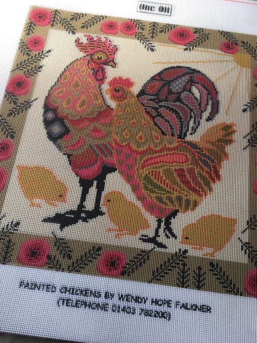 Painted Chickens Tapestry Kit