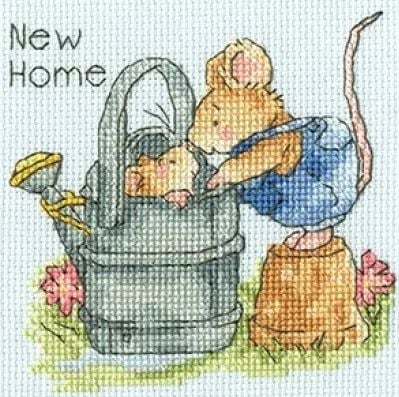 Welcome Home Baby Cross Stitch Card
