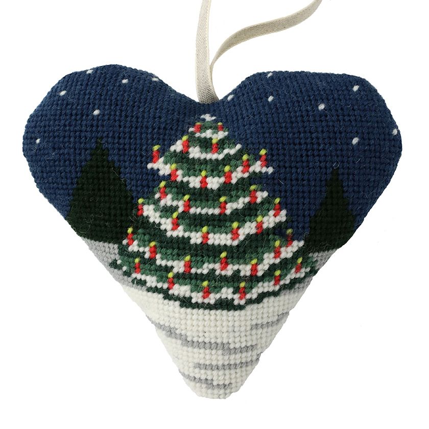 Christmas Tree Heart Tapestry 