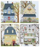 New England Homes Cross Stitch - Bothy Threads - Set of Four