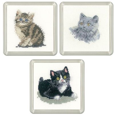 Cat Coaster Kits - Set of Three
