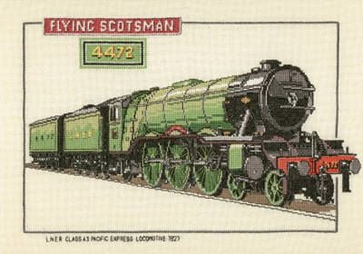 Flying Scotsman and Mallard Train Cross Stitch