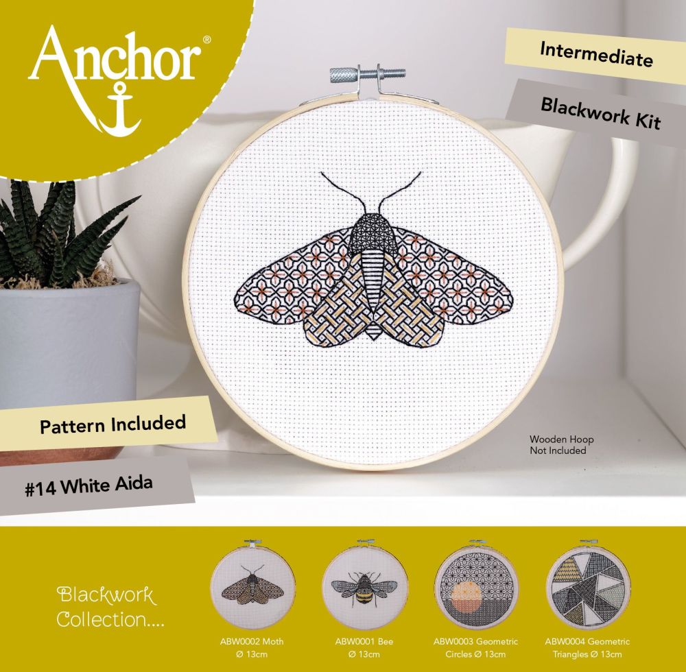 Moth Blackwork Kit - Anchor