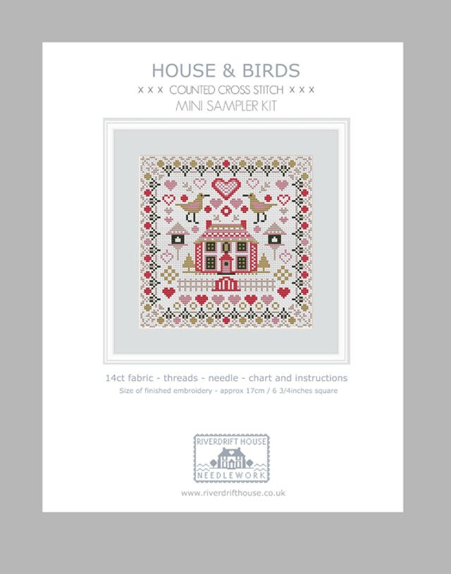 House and Birds Sampler Cross Stitch