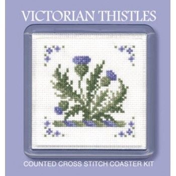 Victorian Thistles Coaster Cross Stitch