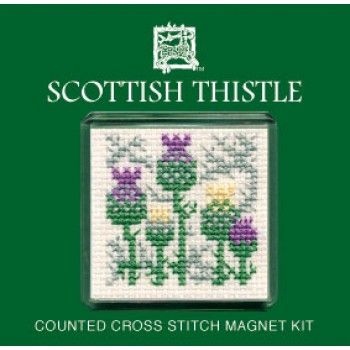 Scottish Thistle Fridge Magnet Cross Stitch