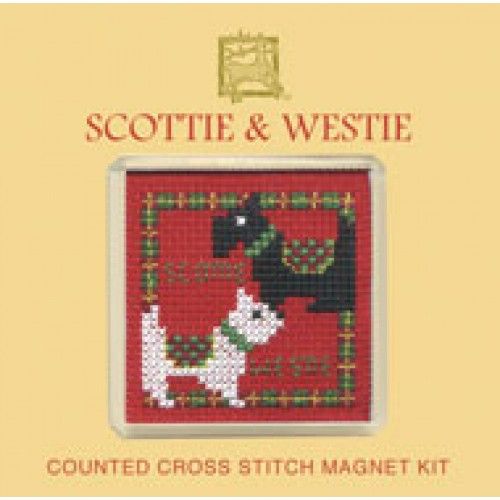 Scottie and Westie Magnet Cross Stitch