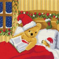 Bedtime Story Teddy Bear Tapestry - Heritage Crafts