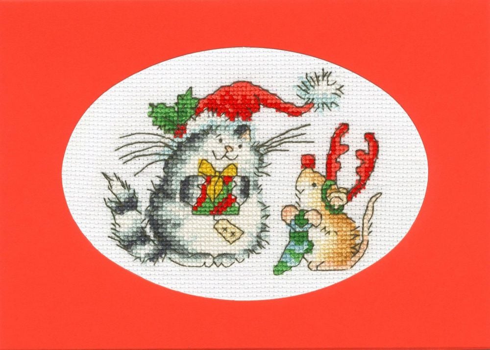 Secret Santa Cross Stitch Card