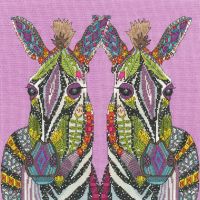 Jewelled Zebra Cross Stitch - Bothy Threads