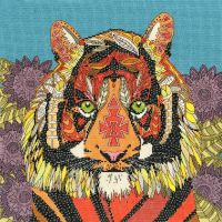 Jewelled Tiger Cross Stitch - Bothy Threads