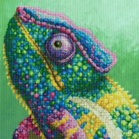 Illusion - Iguana Lizard Cross Stitch