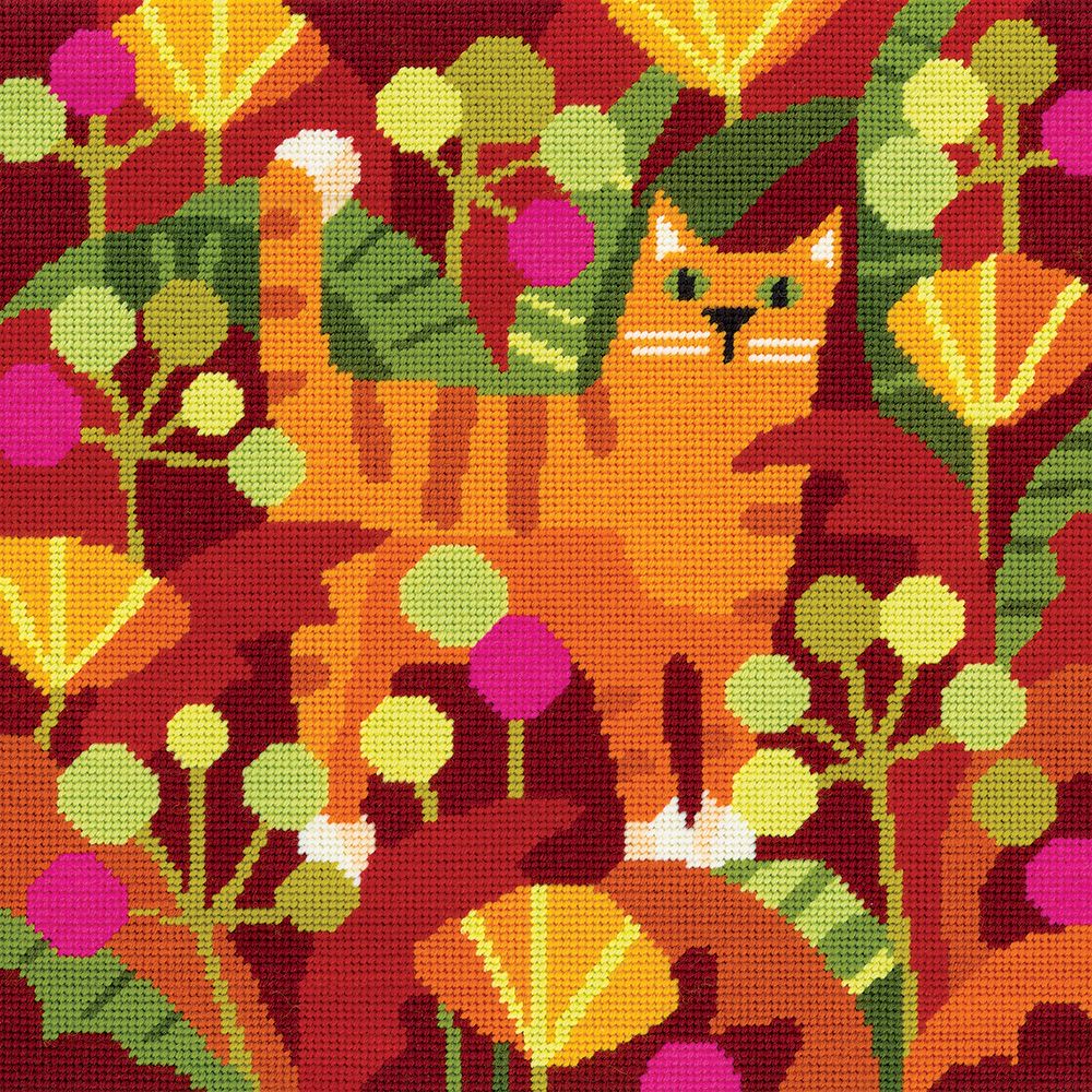 Ginger Cat Tapestry Kit - Heritage Crafts