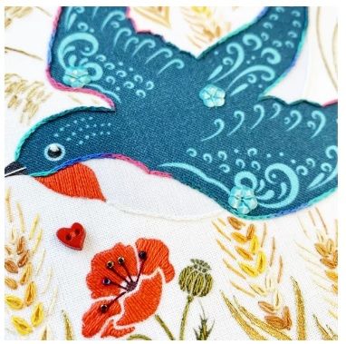 Folk  Swallows Embroidery - Bothy Threads