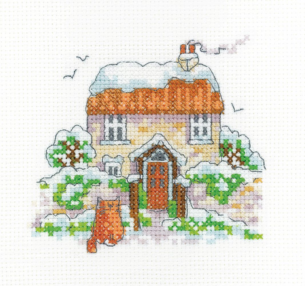 Winter Cottage Cross Stitch - Heritage Crafts