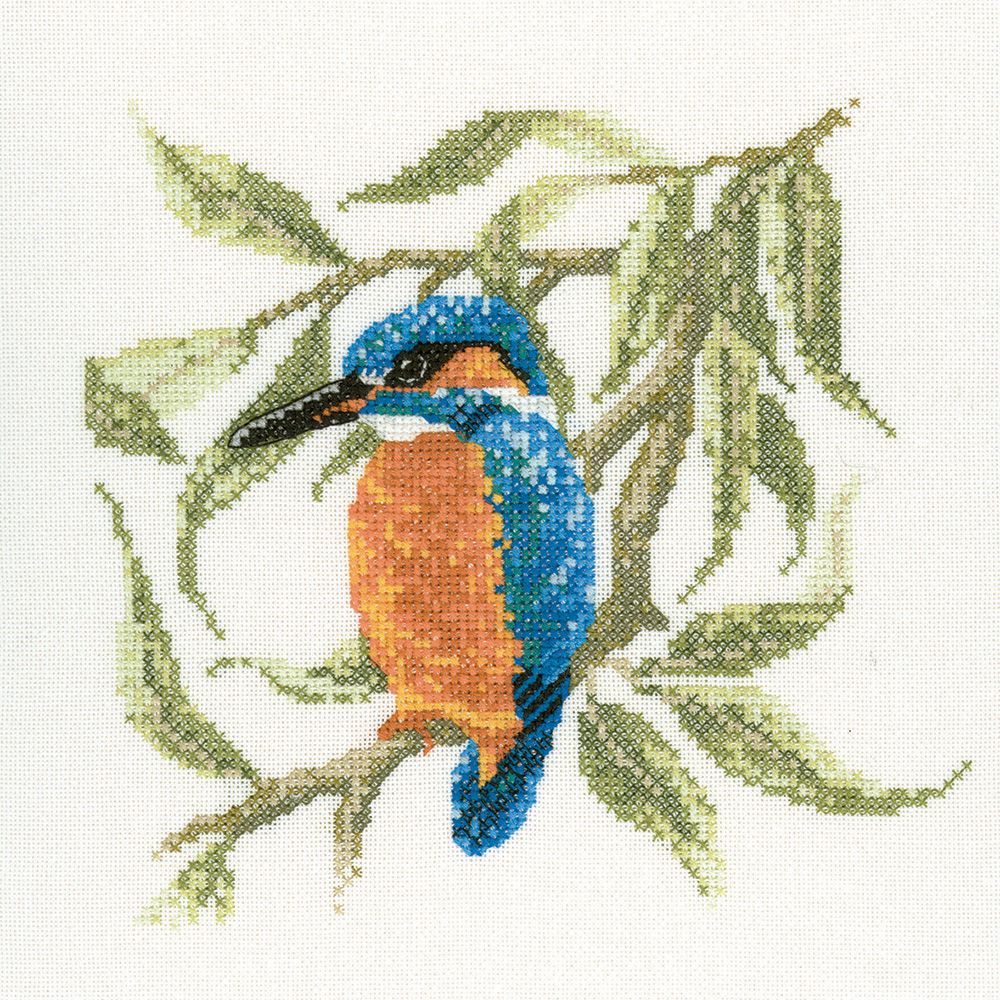 Kingfisher Bird Cross Stitch - David Merry