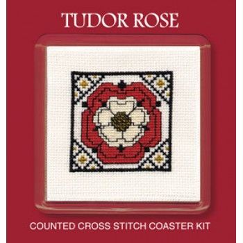 Tudor Rose Coaster Cross Stitch
