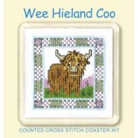 Wee Highland Cow Coaster Cross Stitch