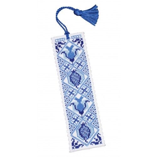Delft Blue Bookmark Cross Stitch