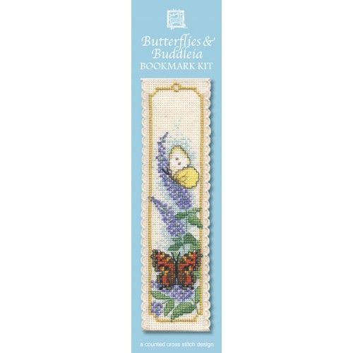 Butterflies and Buddleia Bookmark Cross Stitch