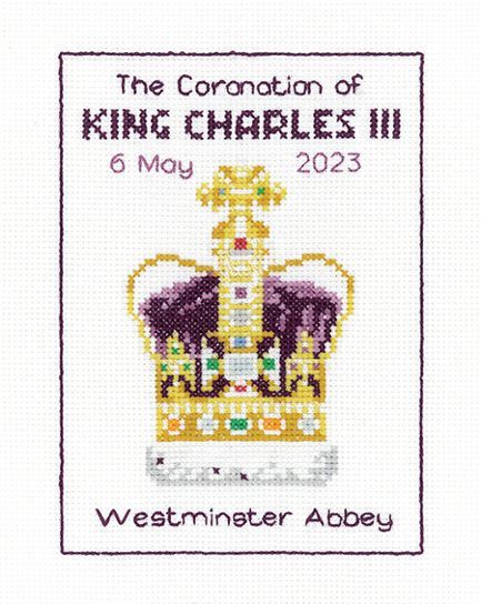 Coronation  Cross Stitch - King Charles III (Aida)