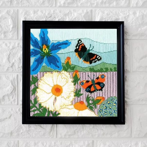 Butterfly Meadow - Silken Scenes Long Stitch Kit