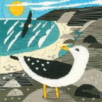 Seagulls - Silken Scenes Long Stitch Kit