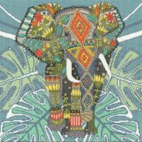 Jewelled Elephant Cross Stitch - Bothy Threads