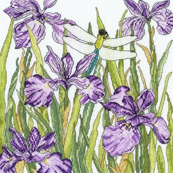 Iris Garden Cross Stitch