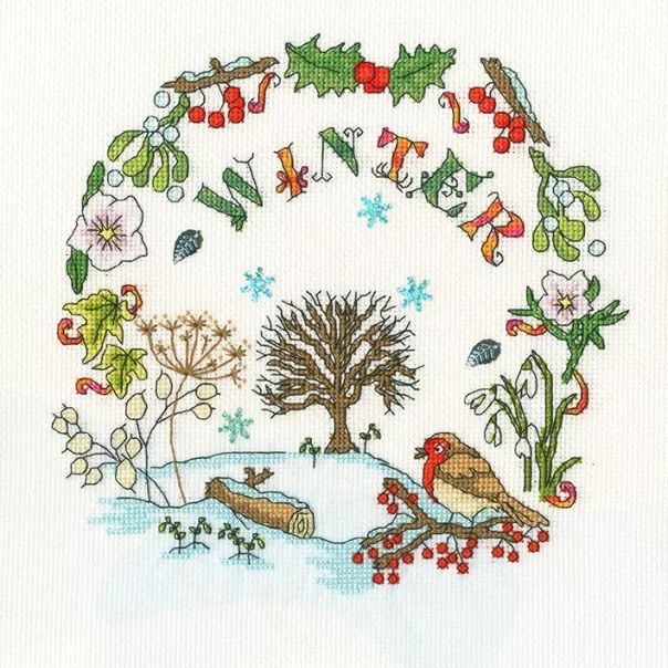 Winter Cross Stitch Sampler