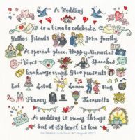A Wedding is Many Things - Cross Stitch Sampler