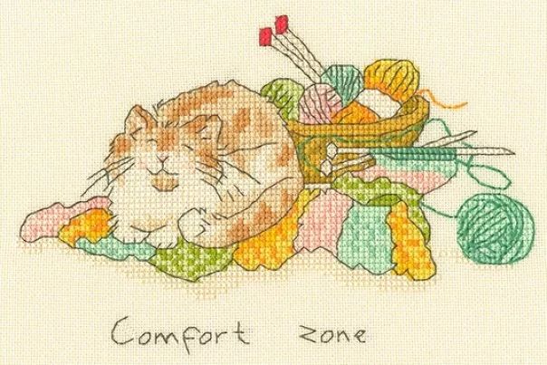 Comfort Zone - Cat Cross Stitch