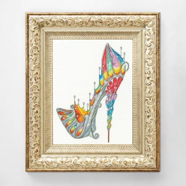 Stained Glass Slipper - Sally King Cross Stitch