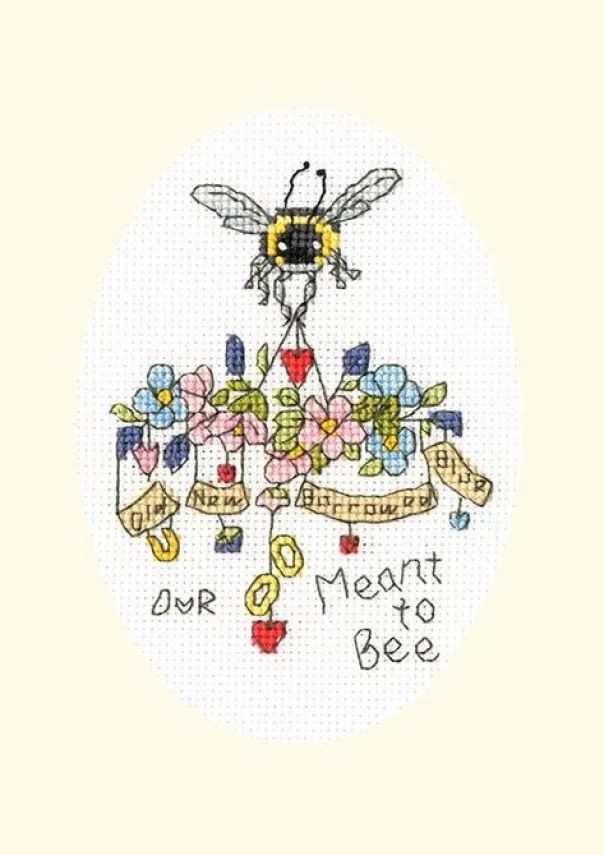 Meant to Bee Cross Stitch Card (Wedding) - Bothy Threads