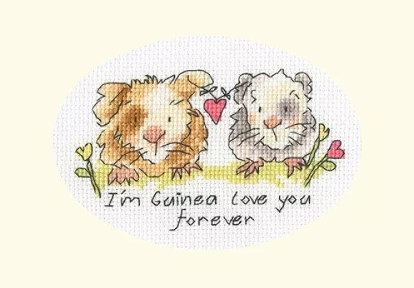 I'm Guinea Love You Forever Cross Stitch Card - Bothy Threads