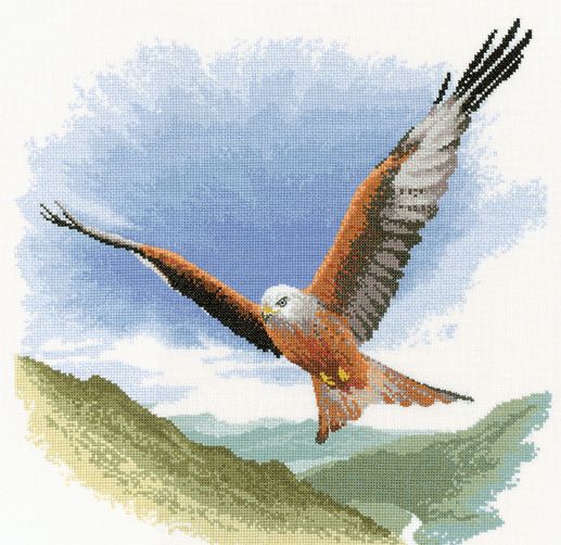 Red Kite in Flight - John Clayton Cross Stitch