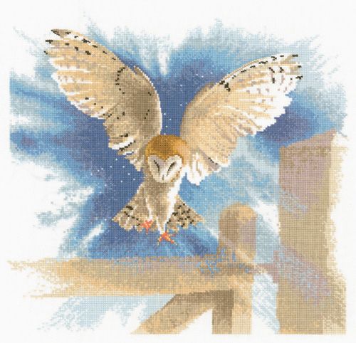 Owl in Flight - John Clayton Cross Stitch