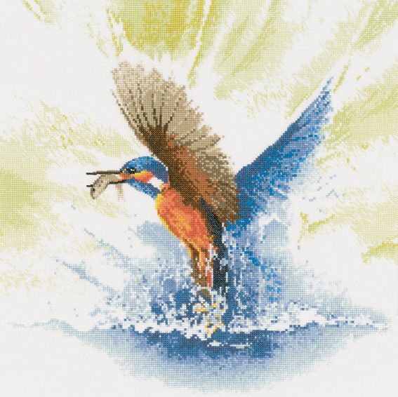 Kingfisher in Flight - John Clayton Cross Stitch