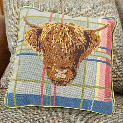 Highland Cow - Tartan Tapestry Kit