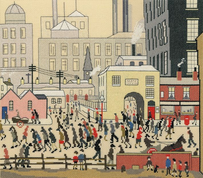 Coming from the Mill Cross Stitch (L.S. Lowry)