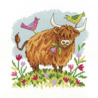 Pepper Highland Cow Cross Stitch - Heritage Crafts